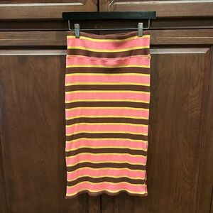 Aerie striped midi skirt sz M